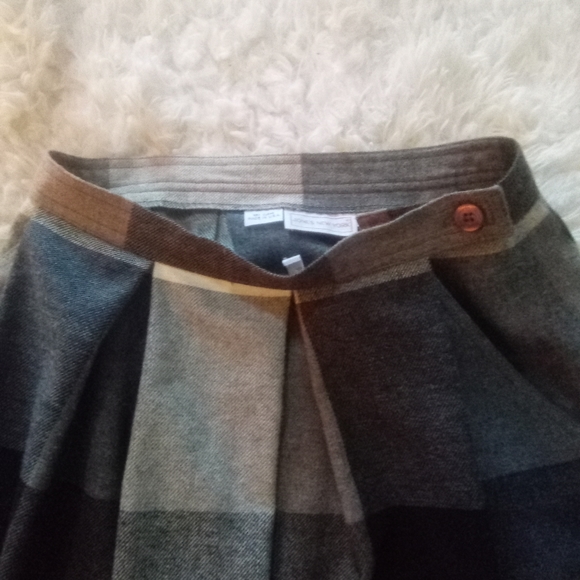 VTG Jones New York Heavy Wool Knit Plaid Skirt Sz 6 - Picture 2 of 6
